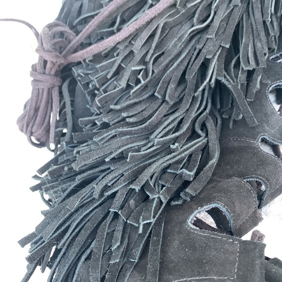 Jeffrey Campbell Secouer Fringe Boot Sandal - Picture 15 of 16